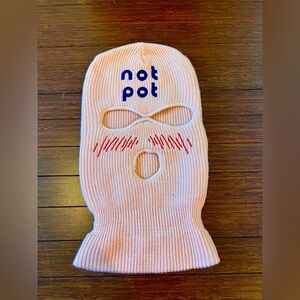Not Pot Dealer Balaclava Ski Mask Embroidered Pink One Size